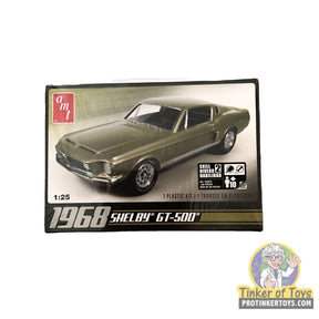 1968 Shelby GT 500 1/25 scale model kit box art for AMT AMT634M