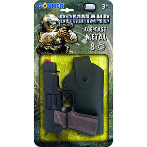 Die-cast metal 1911 pistol and holster toy for collectors for Gonher 1125/6