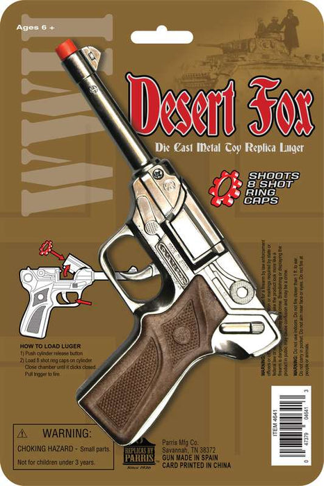 Desert Fox Die Cast Metal Toy Gun Lugar | 4641C | Parris Replica