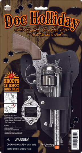 Toy replica revolver with holster and belt, for ages 8+ for Parris Toys 4619