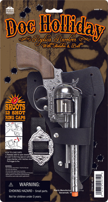 Doc Holliday Single Holster Set Revolver | 4619 | Parris Toys