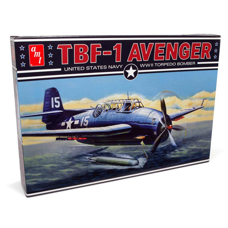 Grumman TBF-1 Avenger Torpedo Bomber United States Navy - WWII  1/48 Scale Model Kit | AMT1377 | Round2
