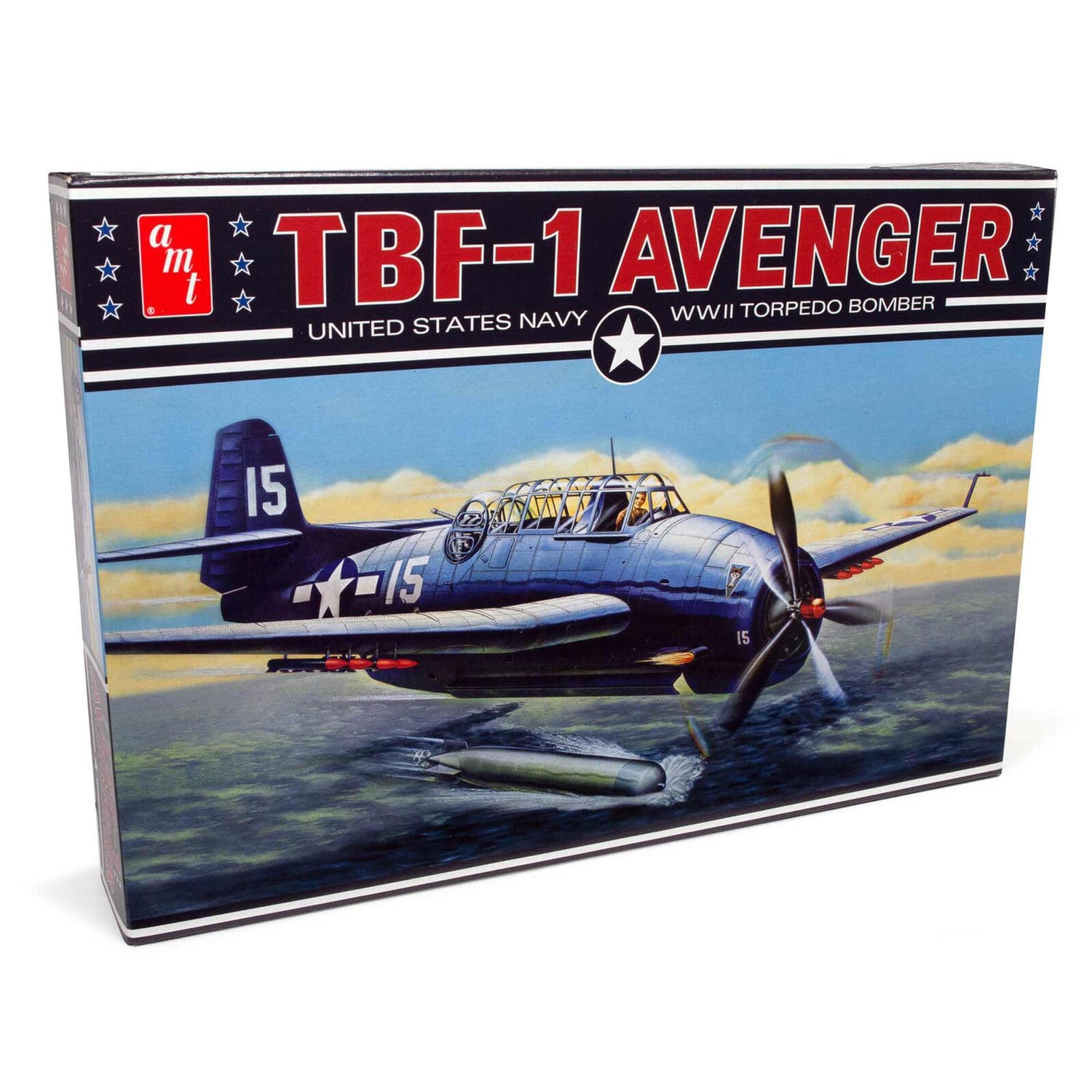 Grumman TBF-1 Avenger Torpedo Bomber United States Navy - WWII  1/48 Scale Model Kit | AMT1377 | Round2