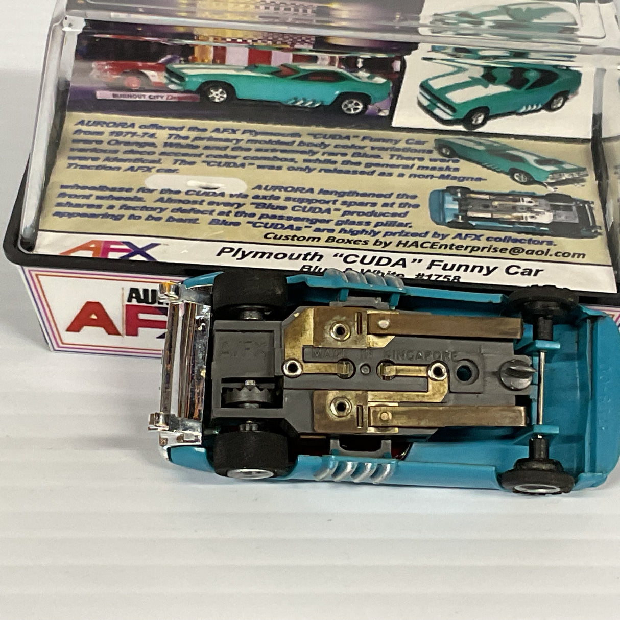 Aurora AFX Plymouth "Cuda" Funny Car Light Blue  | 1758 | Aurora - AFX