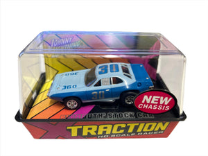 Plymouth Stock car Blue Xtraction Chassis Slot Car | 401-6 | Auto World