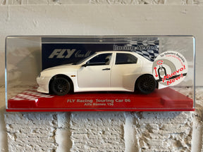 White slot car of an Alfa Romeo 156 for Fly Car 07060