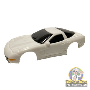 White and black toy car, 1997 Chevy Corvette for Tyco B32265
