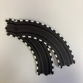 Black and white track curves for model trains, 9" radius, 2 pack for Auto World H0047-WG