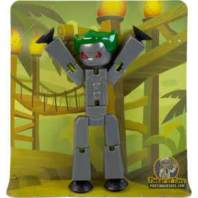 Action figure of a green-headed monster character, StikBot for TST626