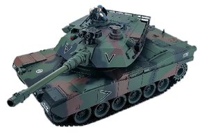 1/18 scale RC model of an M1 Abrams tank in camouflage colors for Tank Force IMX18902
