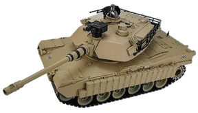 1/18 scale RC model of an M1 Abrams tank in tan color for Tank Force IMX18910