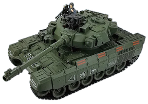 Scale model of a Russian T-90A tank with crew figures for Tank Force IMX18913