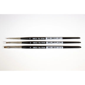 Three natural synthetic mix picks in sizes 0, 2, and 4 for IMEX IMX9744-46
