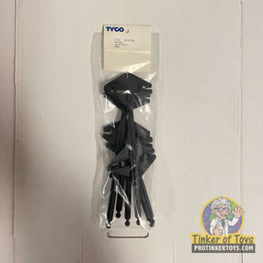 Black plastic bridge supports for model building, Tyco 8762