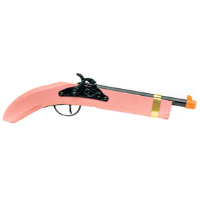 Pink toy pistol with black accents and orange tip for Parris Toys 1729P