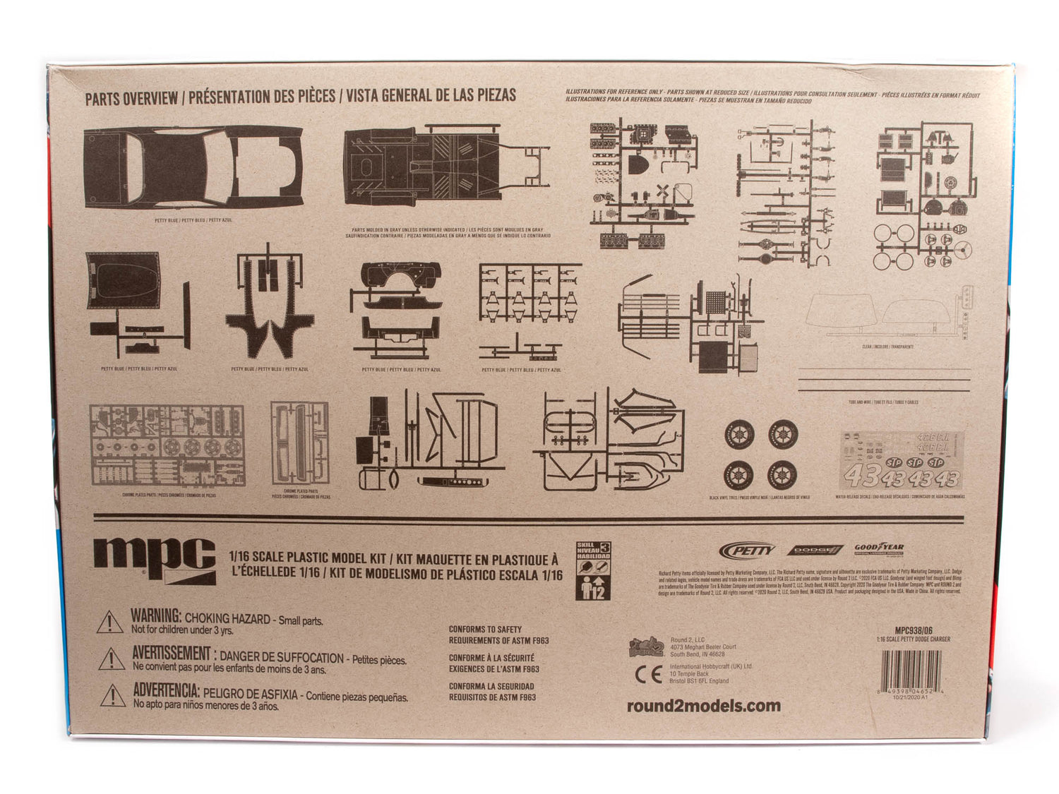 Richard Petty 1973 Dodge Charger 1:16 Scale Model Kit | MPC938 | MPC Model