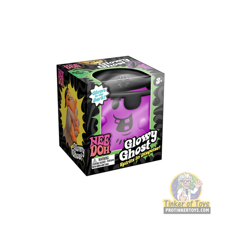 Boxed glowy ghost toy for Halloween, featuring a spooky design for Nee Doh NDWGG26