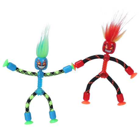 Blue and red RopeBot suction toy designs representing the Blue Red color option