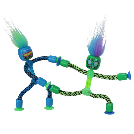 Green and blue RopeBot suction toy designs representing the Green Blue color option