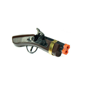 Toy pistol with brown grip and black metal accents for Parris Toys 1900B