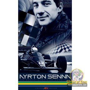 Nyrton Senna race car set featuring a portrait of Ayrton Senna for AFX/Racemasters 22112