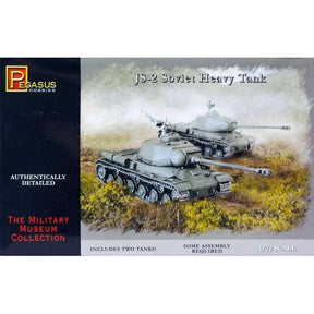 Two 1/72 scale JS-2 Soviet heavy tanks model kit for Pegasus 7669