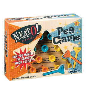 Game box for Neato! Peg Game, a classic wooden puzzle toy for Toysmith 1954