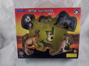 Toy animal set featuring bear, lion, dog, deer, and others for play for IMEX IMX49502