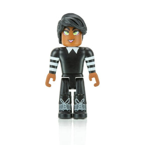 Action figure of Kyle from Star Sorority, wearing a black and white striped outfit for Roblox ROBO587, front view