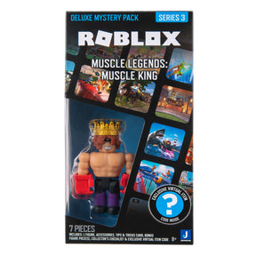 Roblox Muscle Legends: Muscle King mystery pack toy set for ROBO678, front view