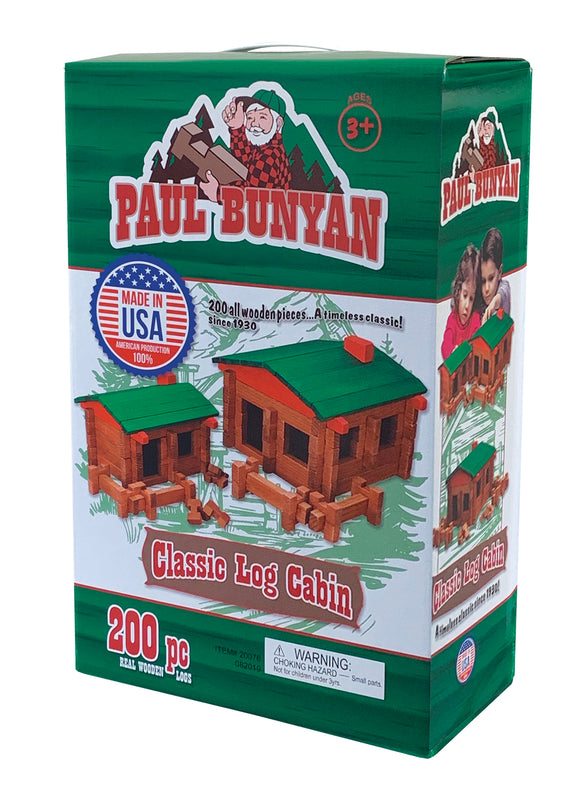 Paul Bunyan Classic Log Cabin Box Set 200 pc. | RTCB  | Roy Toy