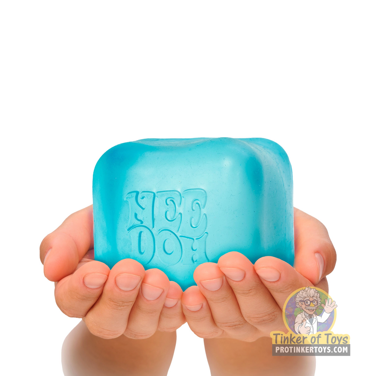 Blue, molded toy with embossed letters: N E E H O O for Schylling SNCBND