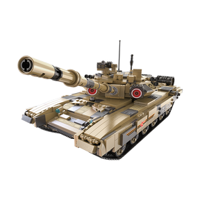 Model tank replica, T-90 style, detailed military model kit for CaDA C61003W