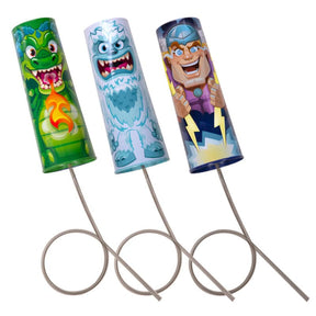 Three themed shaker toys with attached rings for play for Schylling THS