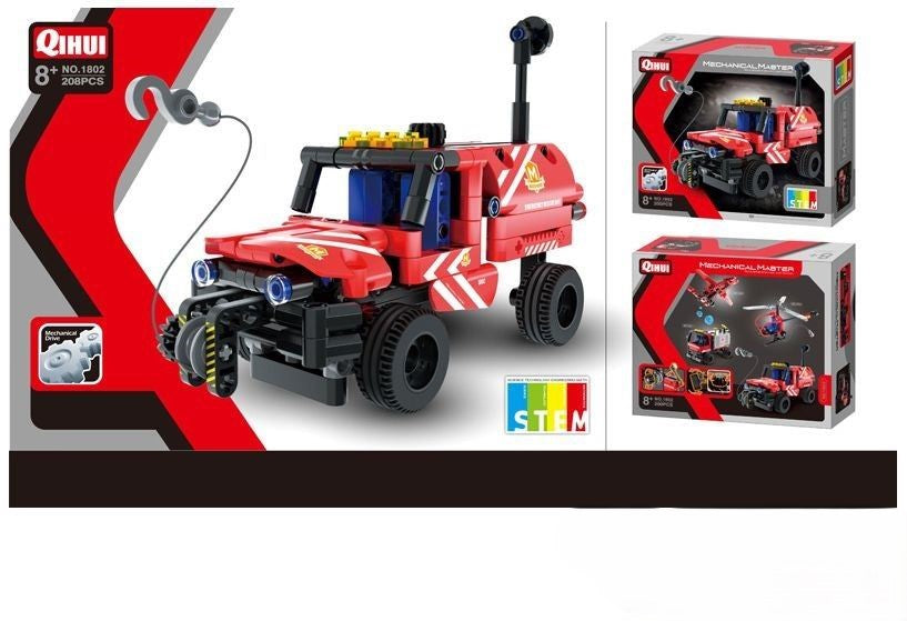 Tech Brick Mini Rescue Truck 208pcs | QIH01802 | Qihui Bricks