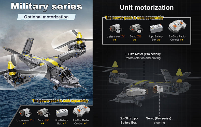 Tiltrotor Aircraft 1436pcs | C61076W | CaDA