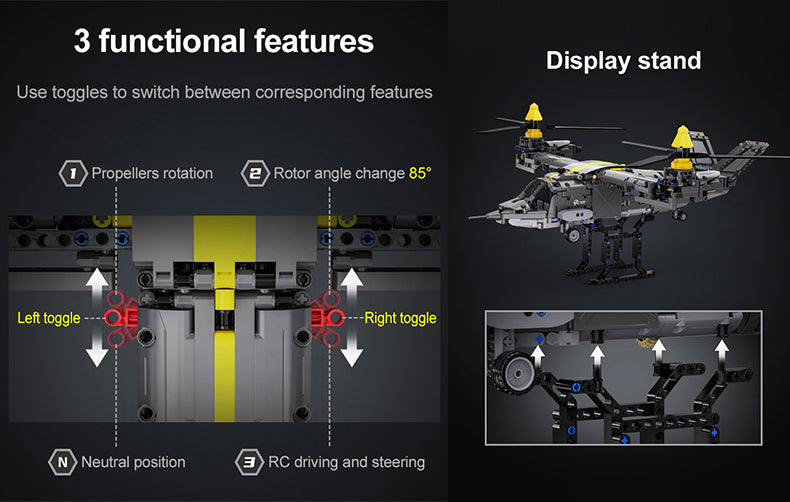 Tiltrotor Aircraft 1436pcs | C61076W | CaDA