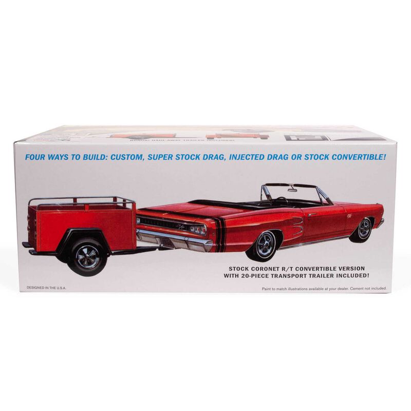 MPC 1968 Dodge Coronet Hardtop w/Trailer 1:25 Scale Model Kit | MPC978 |  MPC Model
