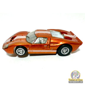 Orange Ford GT40 slot car model, side view for AFX/Racemasters 22109
