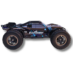 Black remote-controlled 4x4 stadium truck with large off-road tires for IMEX IMX19495