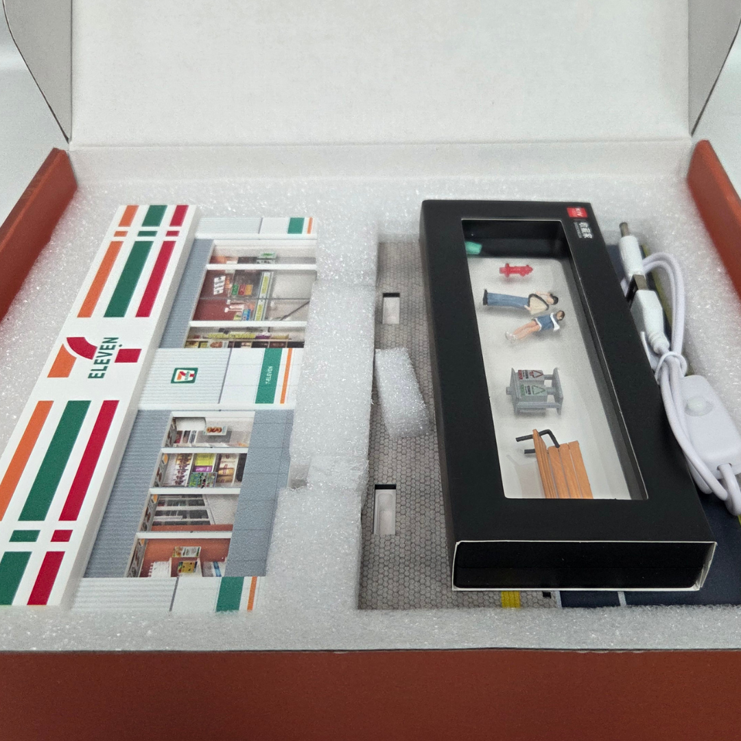 Light-Up 7-Eleven Storefront Diorama Scene For 1:64 Diecast