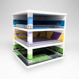 Three-Story Parking Garage Diorama Scene For 1:64 Diecast | IMX2573 | Shou Cang Jia
