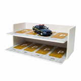Two-Story Trapezoidal Parking Lot Diorama Scene For 1:24 Diecast