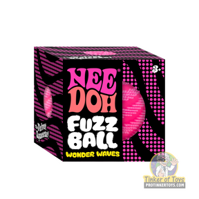 Boxed toy: Needoh Fuzz Ball Wonder Waves, a squishy sensory toy for Schylling WWFZBND, package view, product view 1