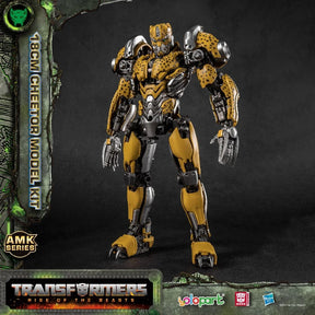 Yellow and black robot model kit, standing pose, detailed mechanical design for Yolopark YPAMKM7CH