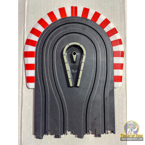 Roller coaster track section with a hairpin curve for Aurora Tomy AFX Vintage 70614