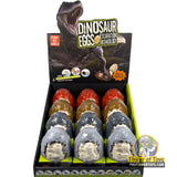 Dinosaur eggs excavation toy set with packaging featuring a dinosaur and brand logo.