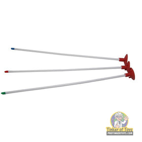 Three white rubber band bow and arrow arrows for shooting fun for Magnum Rubber Band Guns GL2BandAA3CT