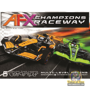 Race cars on a track for slot car racing for AFX/Racemasters 22122