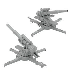 Two scale models of German 88mm artillery pieces for BMC Toys 67006